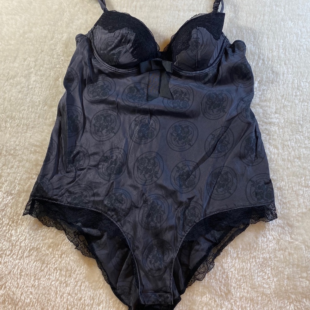 Victoria secret 34B black/grey teddy - Picture 1 of 5